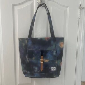 Elegant Navy Floral Tote Bag
